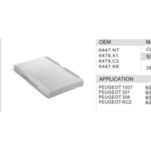 DAHEFILS Peugeot Cabin Air Filter 6447.NT