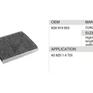 DAHEFILS Cabin Air Filter 6Q0819653