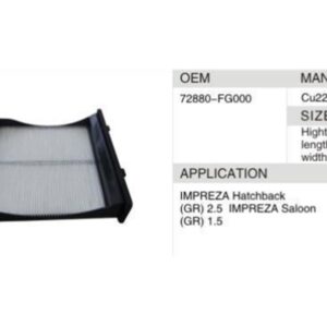 DAHEFILS Cabin Air Filter 72880-FG000