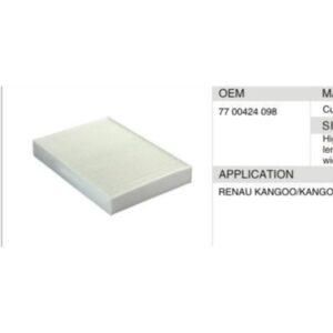 DAHEFILS Renault Cabin Air Filter 7700424098