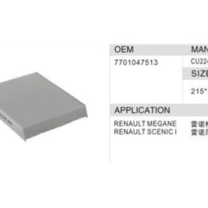 DAHEFILS Renault Cabin Air Filter 7701047513