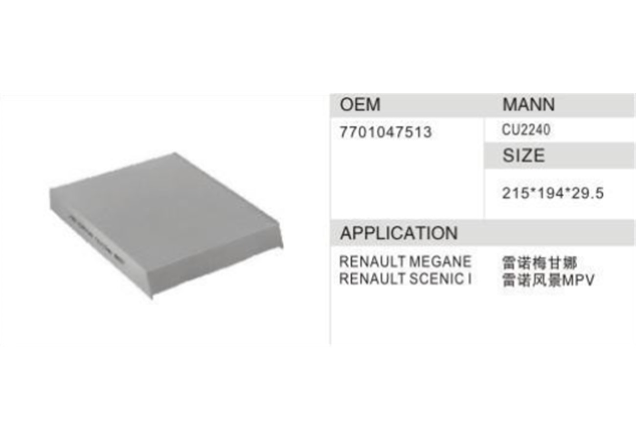 DAHEFILS Renault Cabin Air Filter 7701047513