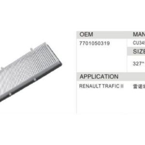DAHEFILS Renault Cabin Air Filter 7701050319