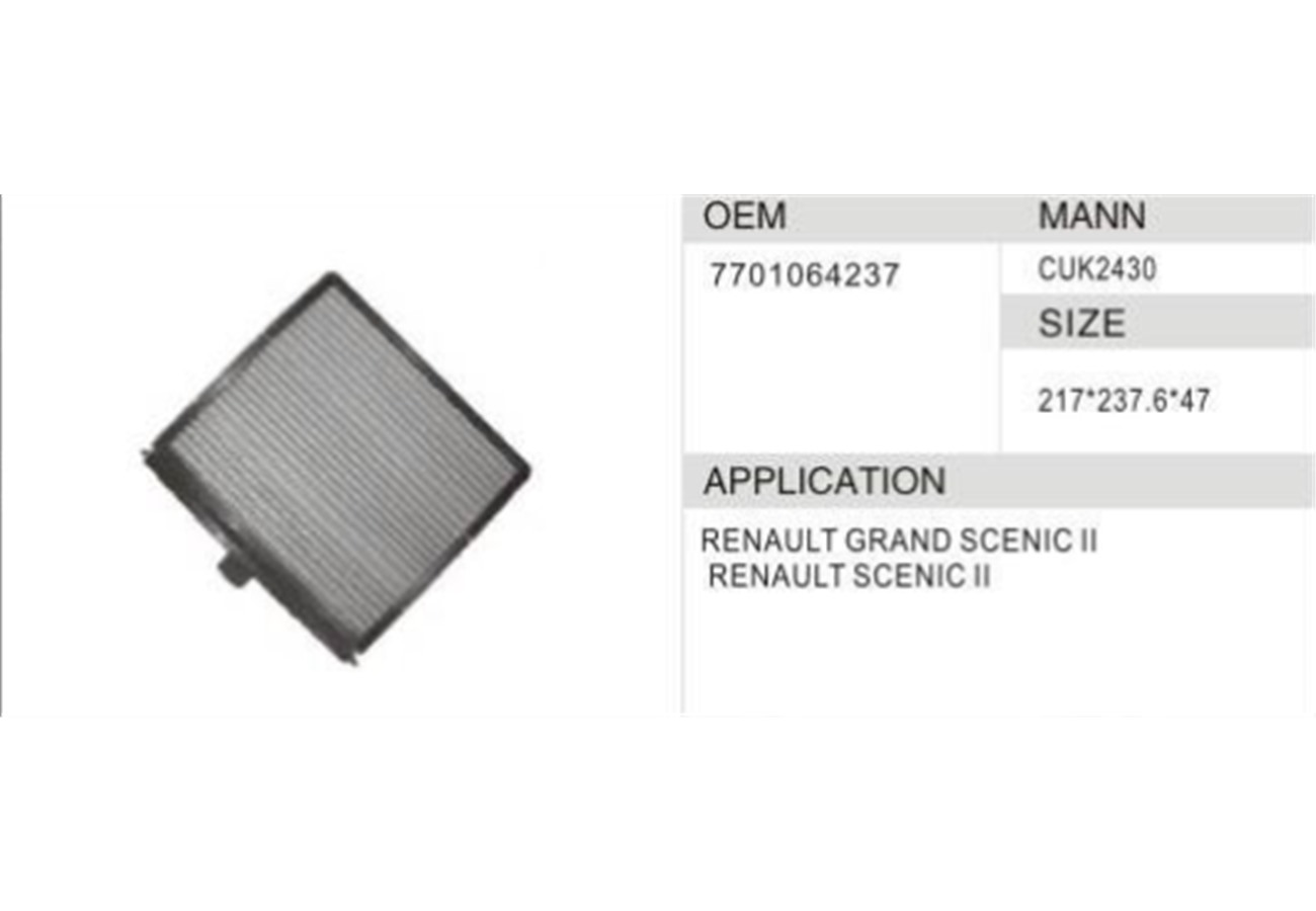 DAHEFILS Renault Cabin Air Filter 7701064237