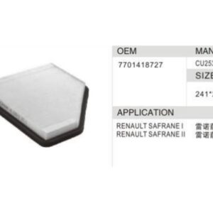DAHEFILS Renault Cabin Air Filter 7701418727