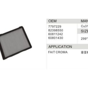 DAHEFILS Fiat Cabin Air Filter 7779229