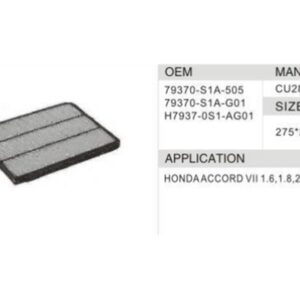 DAHEFILS Cabin Air Filter 79370-S1A-505