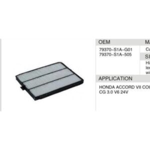 DAHEFILS Cabin Air Filter 79370-S1A-G01