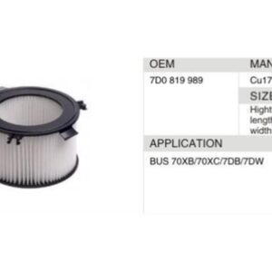DAHEFILS Cabin Air Filter 7D0819989