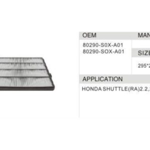 DAHEFILS Cabin Air Filter 80290-SOX-A01