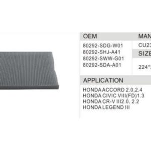 DAHEFILS Cabin Air Filter 80292-SDG-W01