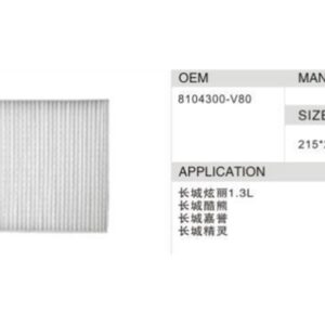 DAHEFILS Great Wall Cabin Air Filter 8104300-V80