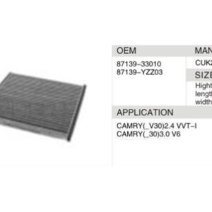 DAHEFILS Cabin Air Filter 87139-33010