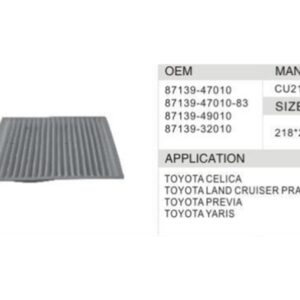 DAHEFILS Cabin Air Filter 87139-47010