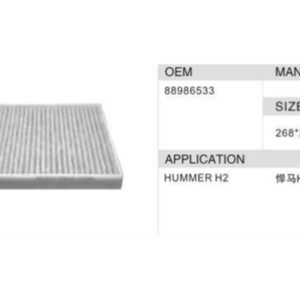 DAHEFILS Hummer Cabin Air Filter 88986533