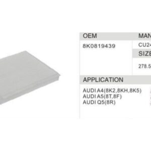 DAHEFILS Audi Cabin Air Filter 8K0819439