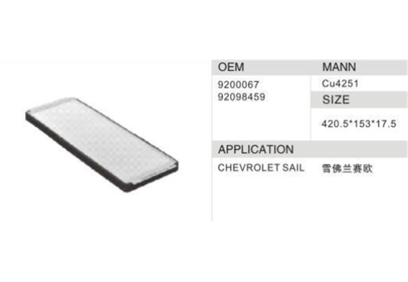 DAHEFILS Chevrolet Cabin Air Filter 9200067