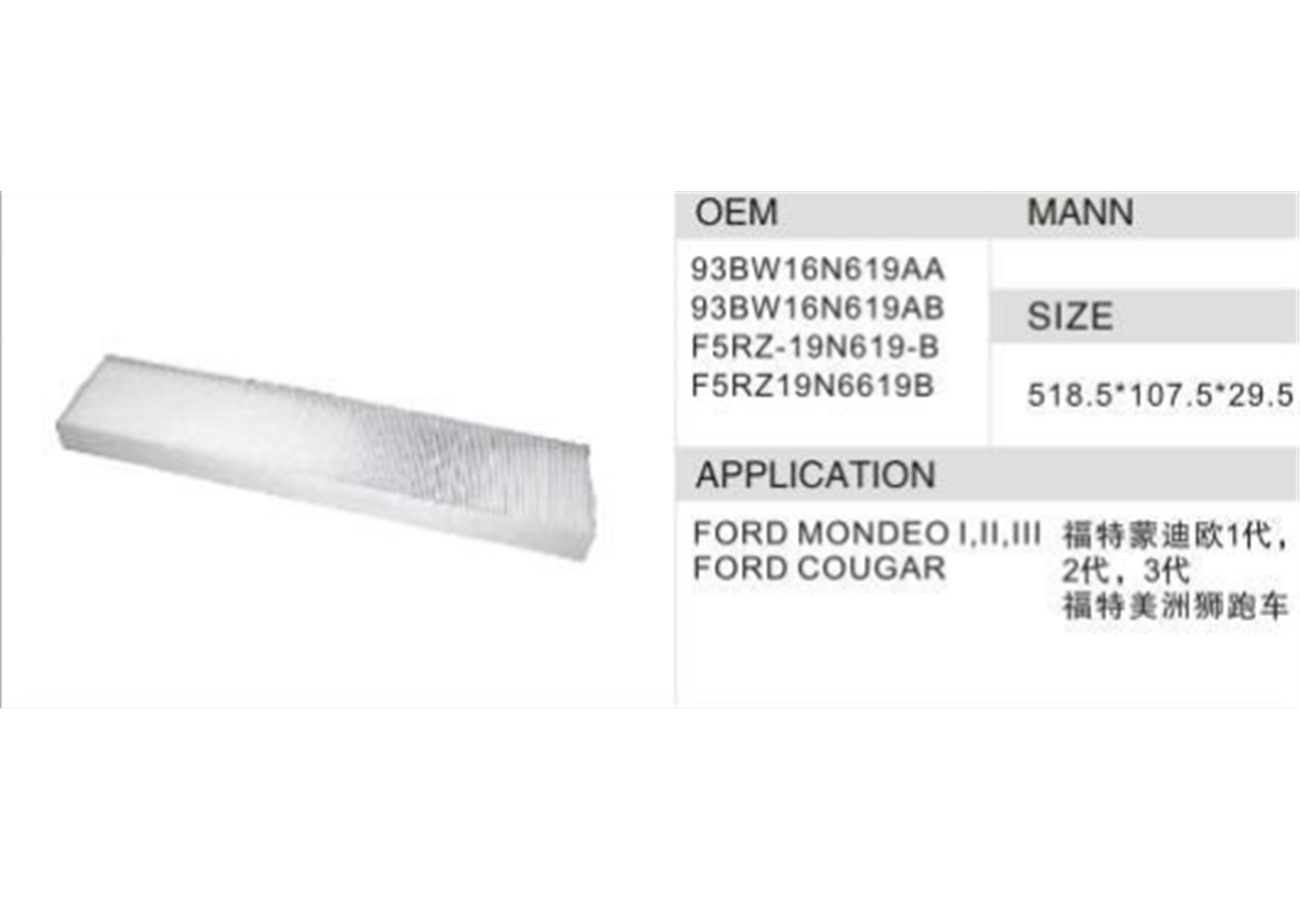 DAHEFILS Ford Cabin Air Filter 93BW16N619AA