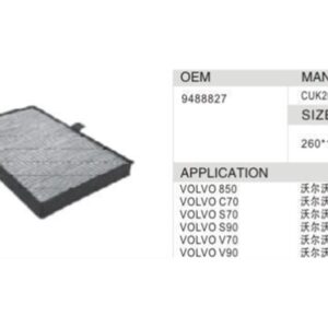 DAHEFILS Volvo Cabin Air Filter 9488827