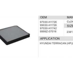 DAHEFILS Hyundai Cabin Air Filter 97030-H1726