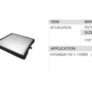 DAHEFILS Hyundai Cabin Air Filter 97133-07010