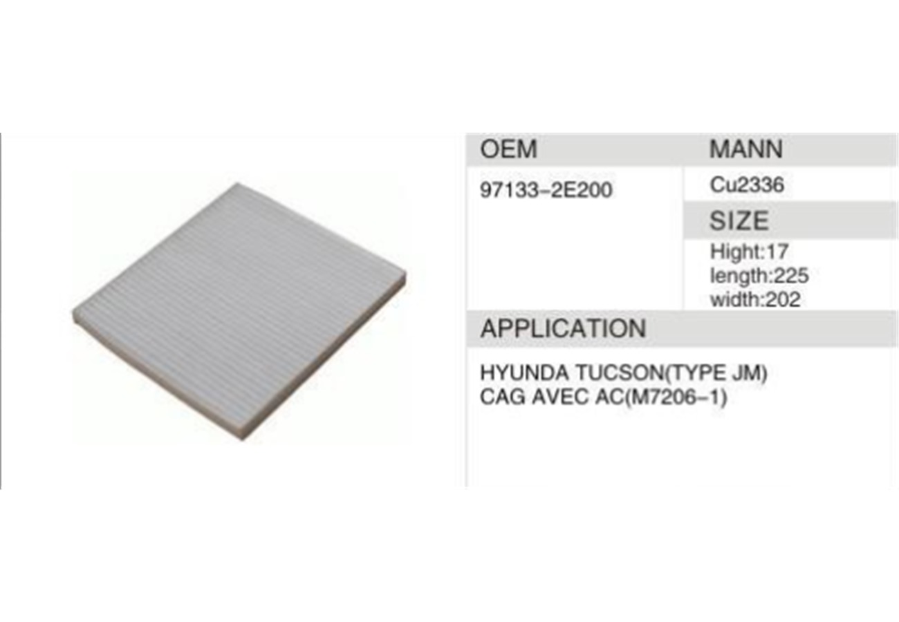 DAHEFILS Hyundai Cabin Air Filter 97133-2E200-2