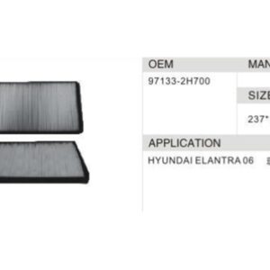 DAHEFILS Hyundai Cabin Air Filter 97133-2H700