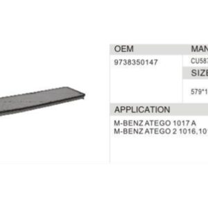 DAHEFILS Benz Cabin Air Filter 9738350147