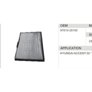DAHEFILS Hyundai Cabin Air Filter 97610-25150