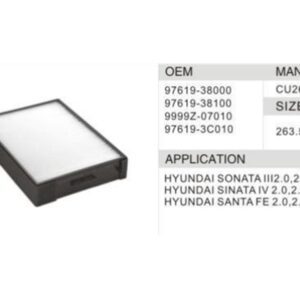DAHEFILS Hyundai Cabin Air Filter 97619-38000