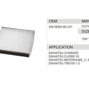 DAHEFILS Subaru Cabin Air Filter 999-06850-M2-037