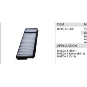 DAHEFILS Mazda Cabin Air Filter BP4K-61-J6X
