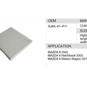 DAHEFILS Mazda Cabin Air Filter GJ6A-61-P11