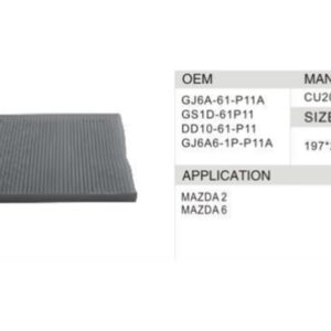 DAHEFILS Mazda Cabin Air Filter GJ6A-61-P11A